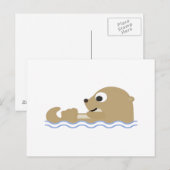 Cute Floating Otter Briefkaart (Voorkant / Achterkant)