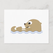 Cute Floating Otter Briefkaart (Voorkant)