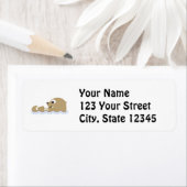 Cute Floating Otter Etiket (Insitu)