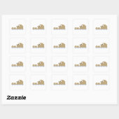 Cute Floating Otter Vierkante Sticker (Vel)