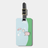 Cute Floating Pig Gezegde Hi Bagagelabel (Voorkant verticaal)