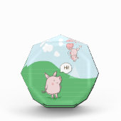 Cute Floating Pig Gezegde Hi Fotoblokken (Voorkant)