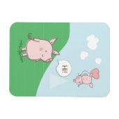 Cute Floating Pig Gezegde Hi Magneet (Horizontaal)
