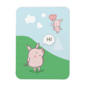 Cute Floating Pig Gezegde Hi Magneet (Verticaal)