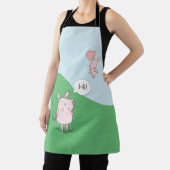 Cute Floating Pig Gezegde Hi Schort (Insitu)