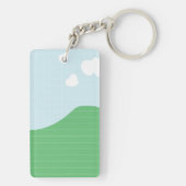 Cute Floating Pig Gezegde Hi Sleutelhanger (achterkant)