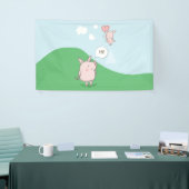 Cute Floating Pig Gezegde Hi Spandoek (Beurs)