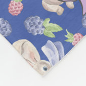Cute Floppy Bunny Rabbit Pattern Fleece Deken (Hoek)