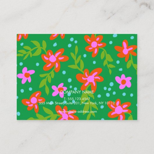 Cute Floral After Care for Lash Extensions Salon Visitekaartje (Achterkant)