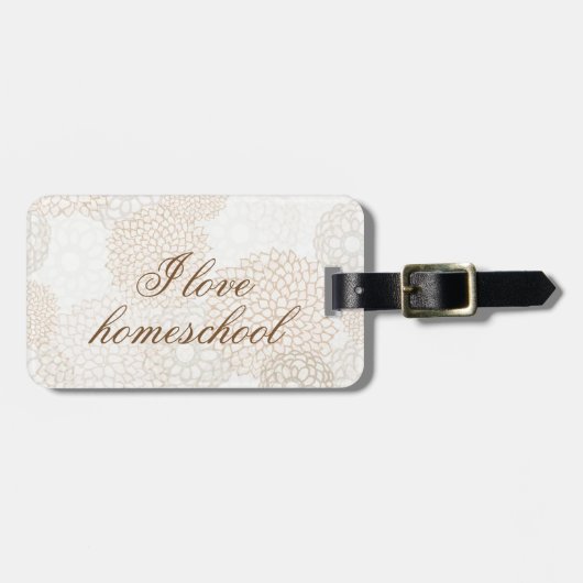 Cute Floral Bagagelabel (Voorkant horizontaal)