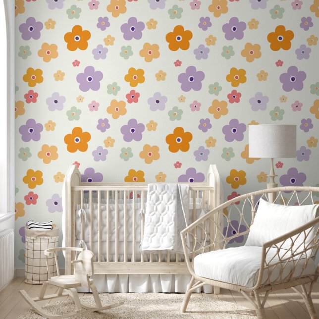 Cute floral behang (Kinderen)