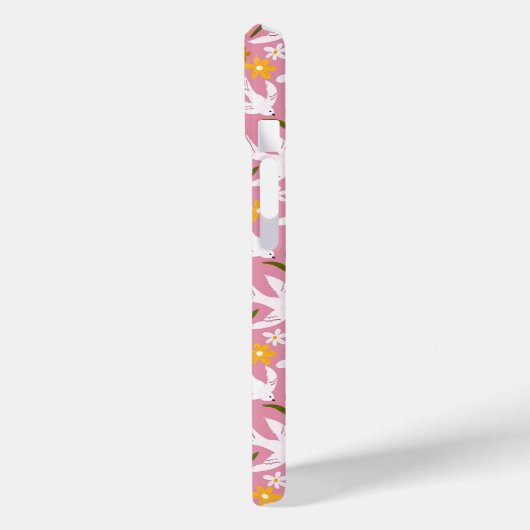 Cute Floral Bird Seamless Pattern Case-Mate iPhone Case (Achterkant / Links)