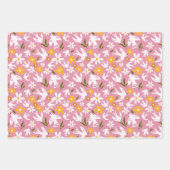 Cute Floral Bird Seamless Pattern Inpakpapier Vel (Voorkant)