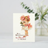 Cute Floral  Birthday Greetings Briefkaart (Staand voorkant)