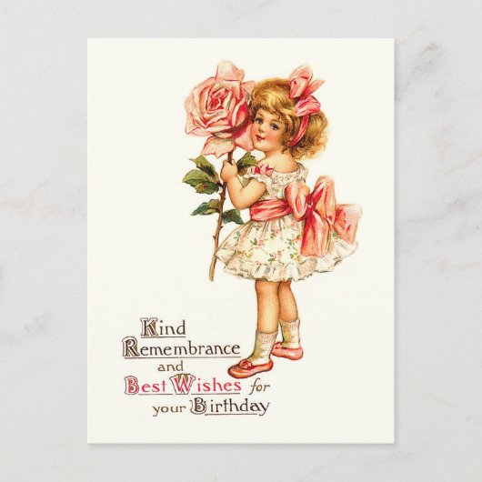 Cute Floral  Birthday Greetings Briefkaart (Voorkant)