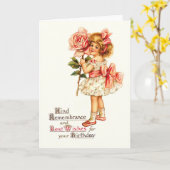 Cute Floral Birthday Greetings Kaart (Gele Bloem)