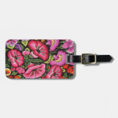 Cute floral, bloemen bagagelabel (Voorkant horizontaal)