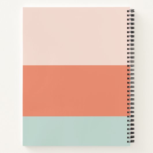 Cute Floral Blush Pink Pattern Monogram Notitieboek (Achterkant)