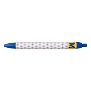 Cute Floral Boho Paars & White Zwarte Inkt Pen