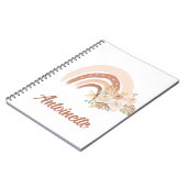 Cute Floral Boho Rainbow Notitieboek (Linkerzijde)