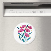 Cute floral bouquet - magenta en blauwgroen magneet (Insitu (Vaatwasser))