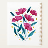 Cute floral bouquet - magenta en blauwgroen planner (Achterkant)