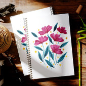 Cute floral bouquet - magenta en blauwgroen planner