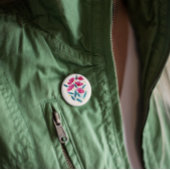 Cute floral bouquet - magenta en blauwgroen ronde button 5,7 cm