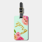 Cute Floral Bride Travel Bagagelabel Gift (Voorkant verticaal)