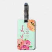 Cute Floral Bride Travel Bagagelabel Gift (Achterkant verticaal)