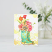Cute Floral Briefkaart (Staand voorkant)