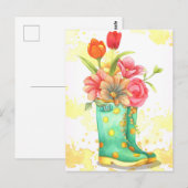 Cute Floral Briefkaart (Voorkant / Achterkant)