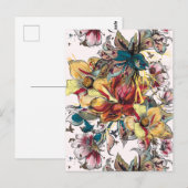 Cute Floral Briefkaart (Voorkant / Achterkant)