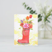 Cute Floral Briefkaart (Staand voorkant)