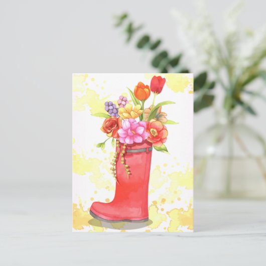 Cute Floral Briefkaart (Staand voorkant)