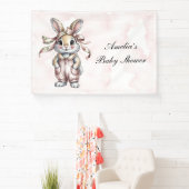 Cute Floral Bunny Girl Baby Shower Spandoek (Insitu)