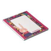 Cute Floral Bunny Rabbit Notitieblok (Schuin)