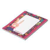 Cute Floral Bunny Rabbit Notitieblok (Linkerzijde)