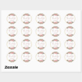Cute Floral Business Ronde Sticker (Vel)
