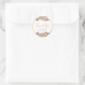 Cute Floral Business Ronde Sticker (Tas)