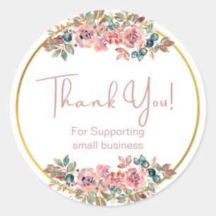 Cute Floral Business Ronde Sticker