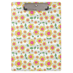 Cute floral cartoon design yellow daisy cartoon klembord