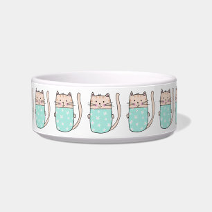 Cute Floral Cat Voerbakje