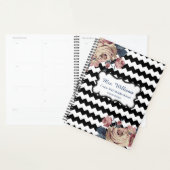 Cute Floral Chevron Personalized Teacher Planner (Display)