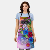 Cute Floral Chic Elegant Boho Flowers Name Schort (Gedragen)