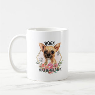Cute Floral Chihuahua Love Koffiemok