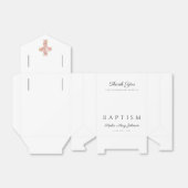 Cute Floral Cross Religious Baptisme Bedankdoosjes (Uitgevouwen)