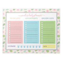 Cute Floral Daily Planner Notitieblok