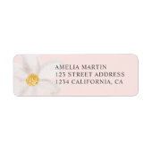 Cute floral daisy gold waterverf baby shower etiket (Voorkant)