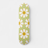 Cute Floral Daisy Pattern Green Persoonlijk Skateboard (Voorkant)